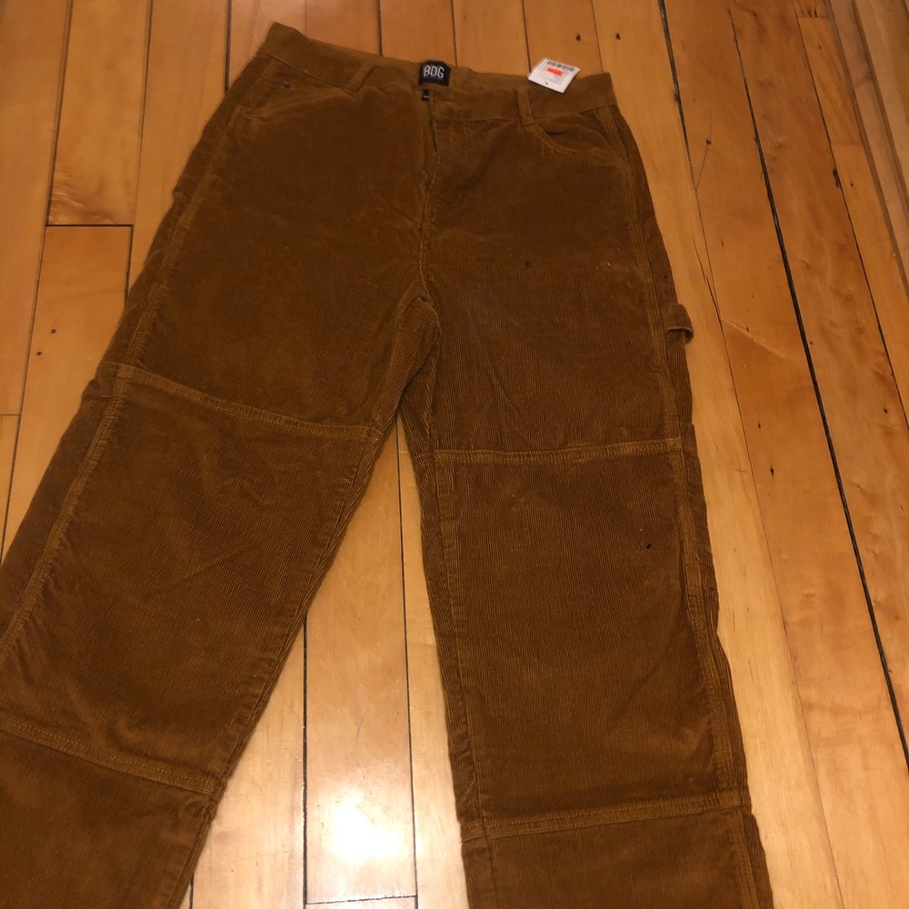 Tan corduroy loose leg pants